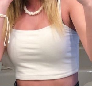 White crop top